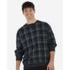 Custom Unisex Flannel Pullover Black Jordan Plaid