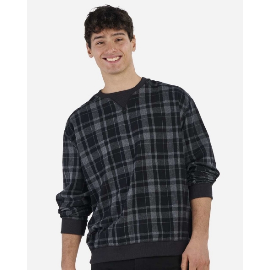 Custom Unisex Flannel Pullover Black Jordan Plaid