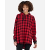 Custom Unisex Flannel Hooded Pullover Red/ Black Buffalo