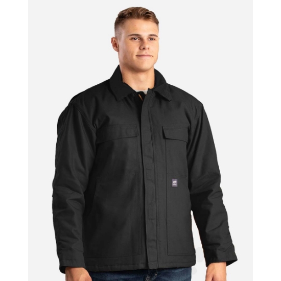 Custom Mens Tall Heritage Cotton Duck Chore Jacket Black