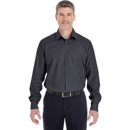 Custom Mens Crown Collection® Royal Dobby Dress Shirt Black