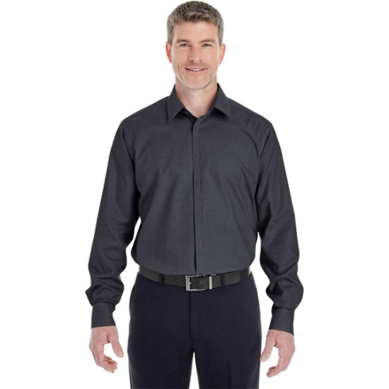 Custom Mens Crown Collection® Royal Dobby Dress Shirt Black