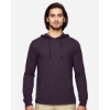 Custom Unisex Eco Jersey Pullover Hooded Long Sleeve T-Shirt Eggplant