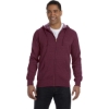 Custom Unisex Heathered Full-Zip Hooded Sweatshirt Berry