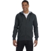 Custom Unisex Heathered Full-Zip Hooded Sweatshirt Charcoal