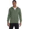 Custom Unisex Heathered Full-Zip Hooded Sweatshirt Military Green