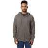 Custom Unisex Hemp Hero Full-Zip Hooded Sweatshirt Stonework Grey