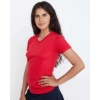 Custom Womens USA-Made 50/50 T-Shirt Red