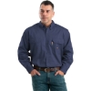 Custom Mens Flame-Resistant Button-Down Work Shirt Navy
