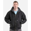 Custom Mens Highland Flex180® Washed Duck Hooded Work Jacket Black