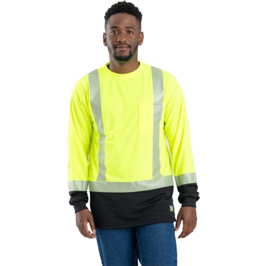 Custom Mens Hi-Vis Class 3 Color Blocked T-Shirt Yellow