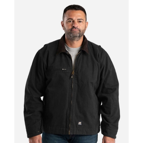 Custom Mens Highland Washed Gasoline Jacket Black