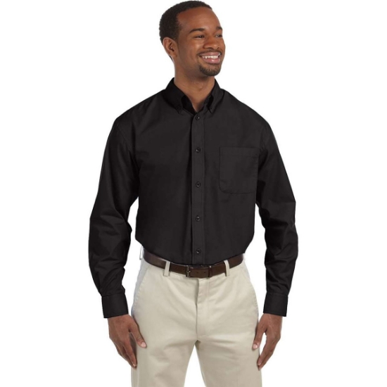 Custom Mens Essential Poplin Black