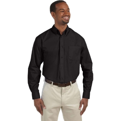 Custom Mens Tall Essential Poplin Black
