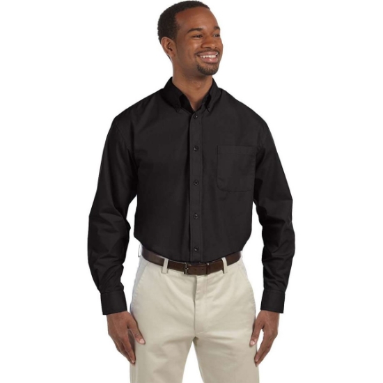 Custom Mens Tall Essential Poplin Black
