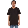 Custom Unisex Curved Hem Long T-Shirt Black