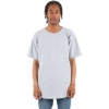 Custom Unisex Curved Hem Long T-Shirt Heather Grey