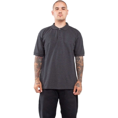 Custom Unisex Polo Charcoal Grey
