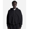 Custom Unisex Garment-Dyed Cropped Full-Zip Hooded Sweatshirt Black