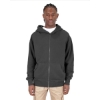 Custom Unisex Max Heavy Garment-Dyed Double-Zip Hooded Sweatshirt Shadow