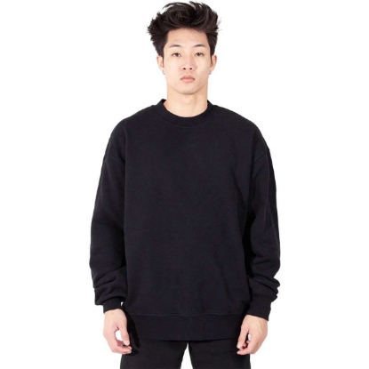 Custom Unisex Los Angeles Garment-Dyed Crewneck Sweatshirt Black