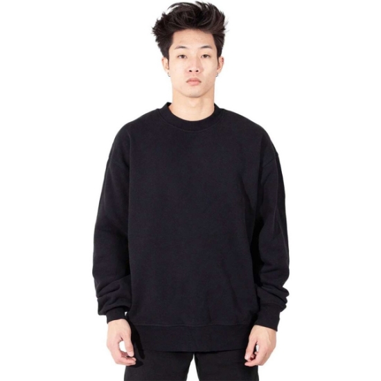 Custom Unisex Los Angeles Garment-Dyed Crewneck Sweatshirt Black