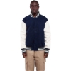 Custom Unisex Letterman Jacket Navy/ White