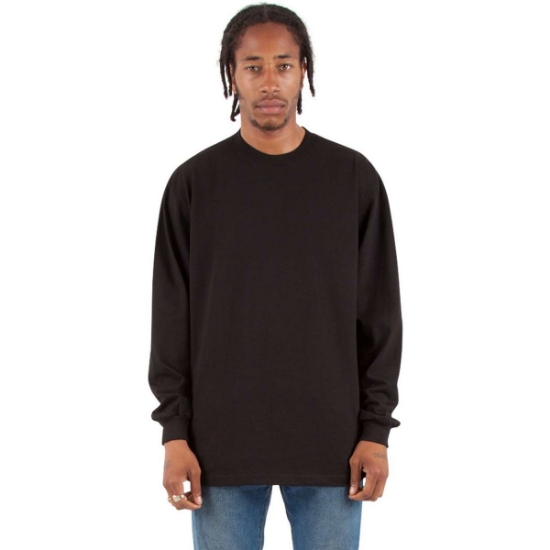 Custom Unisex Max Heavyweight Long Sleeve T-Shirt Black