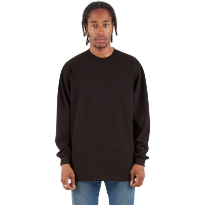 Custom Unisex Tall Max Heavyweight Long Sleeve T-Shirt Black