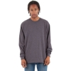 Custom Unisex Tall Max Heavyweight Long Sleeve T-Shirt Charcoal Grey Heather