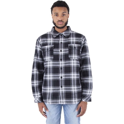 Custom Unisex Plaid Jacket Black