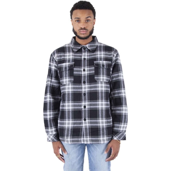 Custom Unisex Plaid Jacket Black