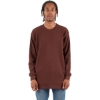 Custom Unisex Heavyweight Thermal Long Sleeve T-Shirt Brown