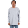 Custom Unisex Heavyweight Thermal Long Sleeve T-Shirt Heather Grey