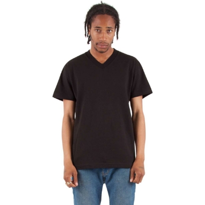 Custom Unisex V-Neck T-Shirt Black