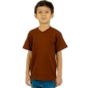 Custom Youth V-Neck T-Shirt Brown