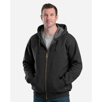 Custom Mens Heritage Full-Zip Hooded Sweatshirt Black