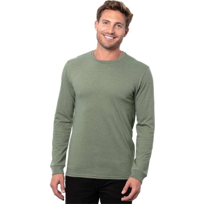 Custom Unisex Epic CVC Long Sleeve T-Shirt Heather Military Green