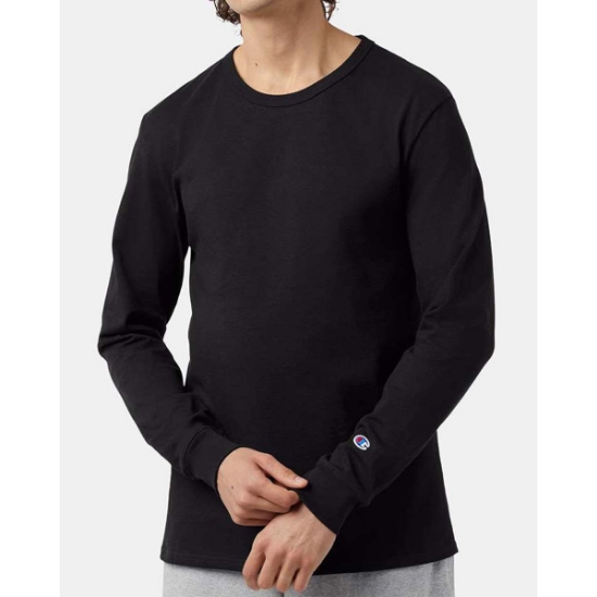 Custom Unisex Heritage Jersey Long Sleeve T-Shirt Black