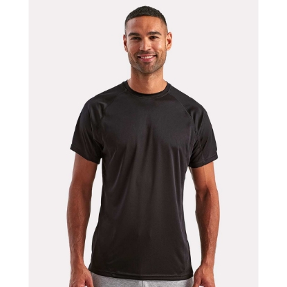 Custom Unisex Panelled Tech T-Shirt Black