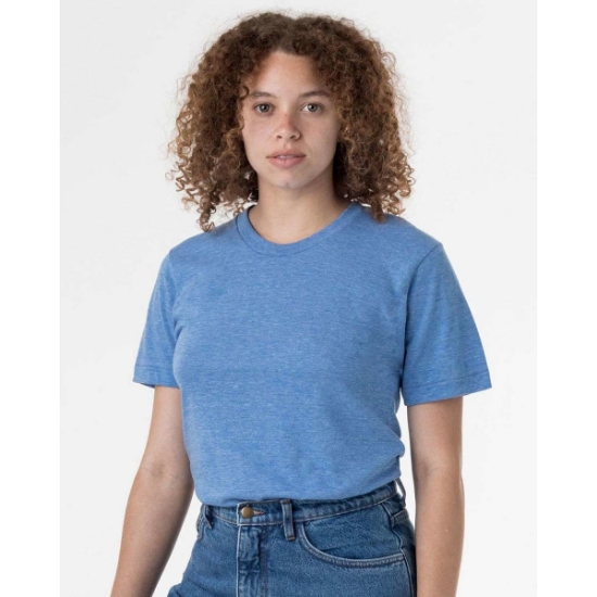 Custom Unisex USA-Made Triblend T-Shirt Athletic Blue
