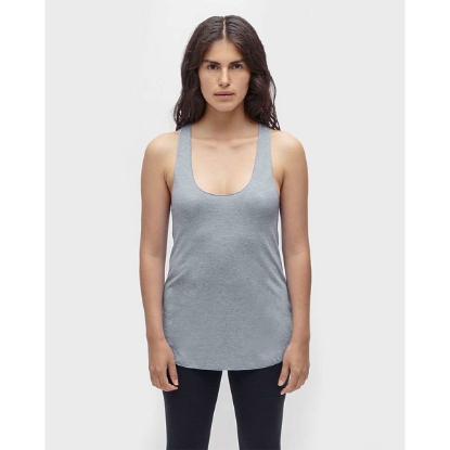 Custom Womens USA-Made Triblend Racerback Tank Top Athletic Grey