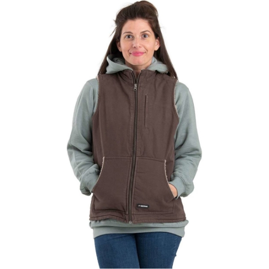 Custom Womens Sherpa-Lined Softstone Duck Vest Tuscan