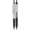 Promotional Precise® V5 Retractable Premium Rolling Ball Pen (0.5mm) Silver barrel / Silver accent / Black ink IPV5R