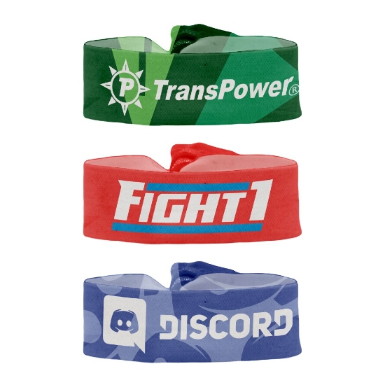 3/4" Dye-Sublimated Elastic Fold-Over Wristband