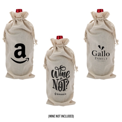 Linen Wine Gift Bag