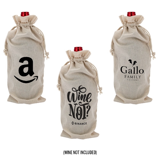 Linen Wine Gift Bag