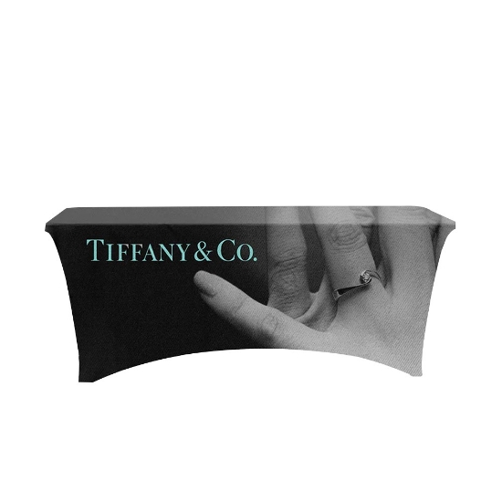 IMPORT 6' Stretch Open-Back Full Color Table Throw