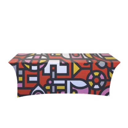 IMPORT 8' Stretch Open-Back Full Color Table Throw
