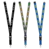 IMPORT Maverick 1" Dye-Sublimated Lanyard w/ Slide Buckle Release, Silver Metal Oval & Convenience R